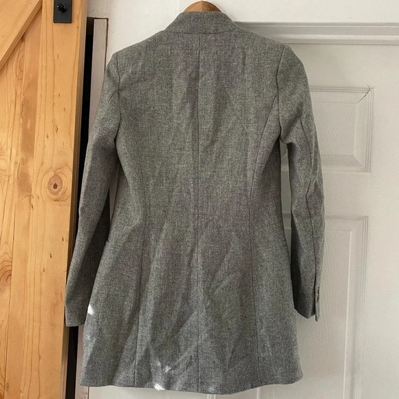 Grey Zara Lambswool Peacoat - Picture 9 of 9